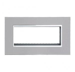 Legrand Arteor Mirror Taupe Cover Plate With Frame, 8 M, 5764 05